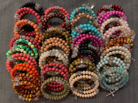 Handcrafted rosary bracelet