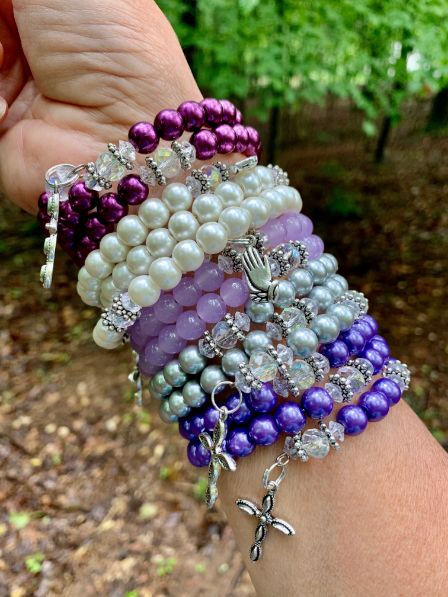 Handcrafted rosary bracelet