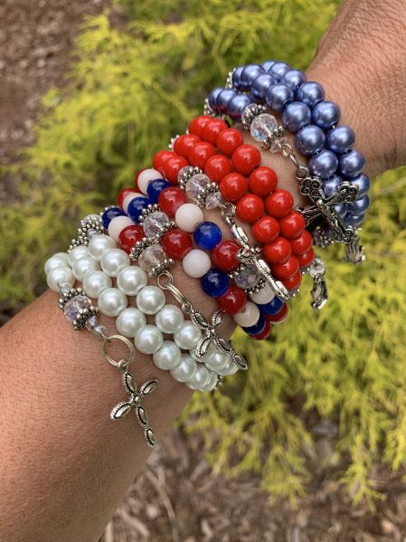 Handcrafted rosary bracelet
