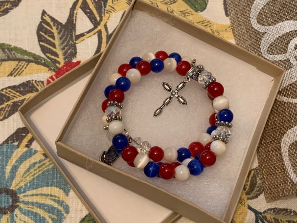 Handcrafted rosary bracelet