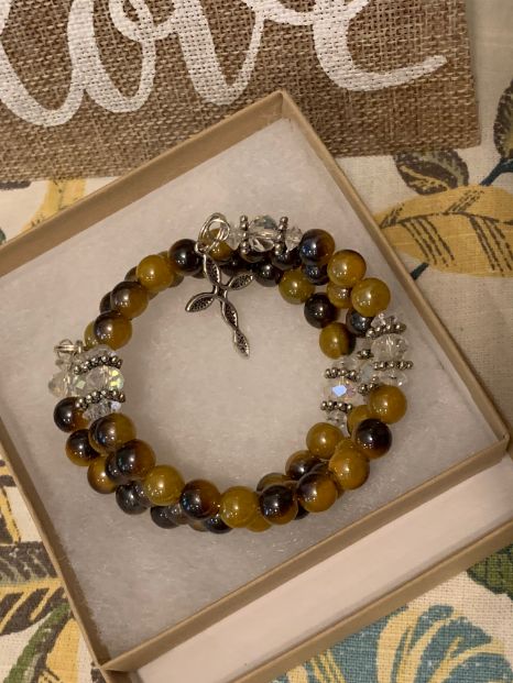 Handcrafted rosary bracelet