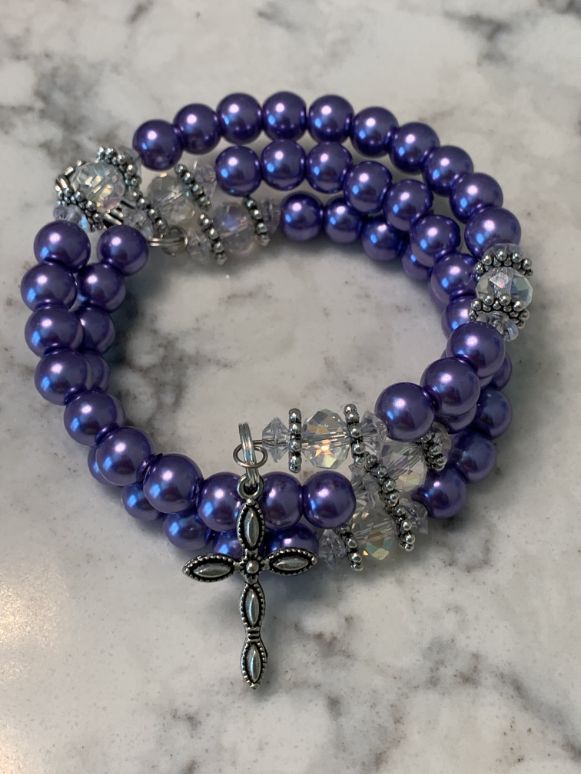 Handcrafted rosary bracelet