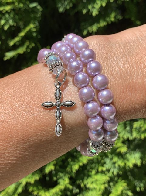 Handcrafted rosary bracelet